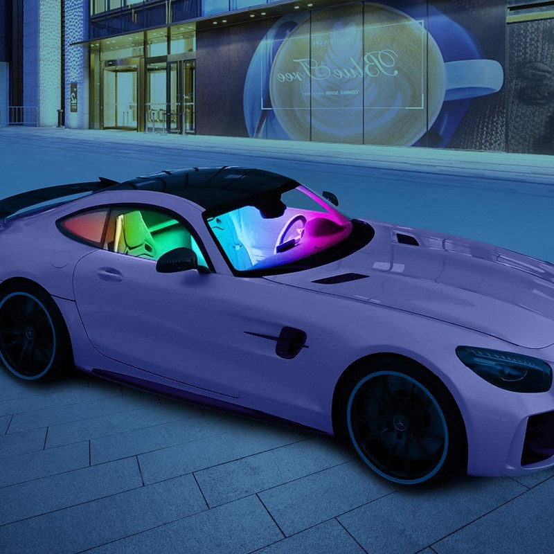 Bluetooth Ambient Lighting for Cars, Tasmor RGB, LED Interior Lighting