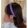 Feilguee 1 PCS Rhinestone Headband Glitter Non-Slip Wide Headband, Solid