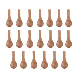 Kopida 20 Pieces Small Wooden Spoons Mini Nature Wooden Honey Teaspoon Condiments Spoons for Kitchen Cooking Seasoning Coffee Tea