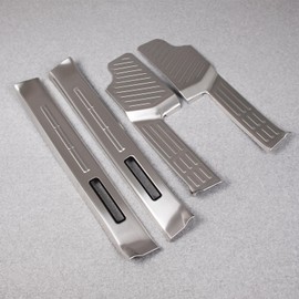 Beautost for Lexus New GX GX550 2024 2025 Inside Door Sill Scuff Plate Guard Cover Trims Stainless Steel (Silver)