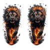 2 Blätter Temporäres Löwe Tattoo Löwen Tattoo Tier Klebetattoo NAG132x2
