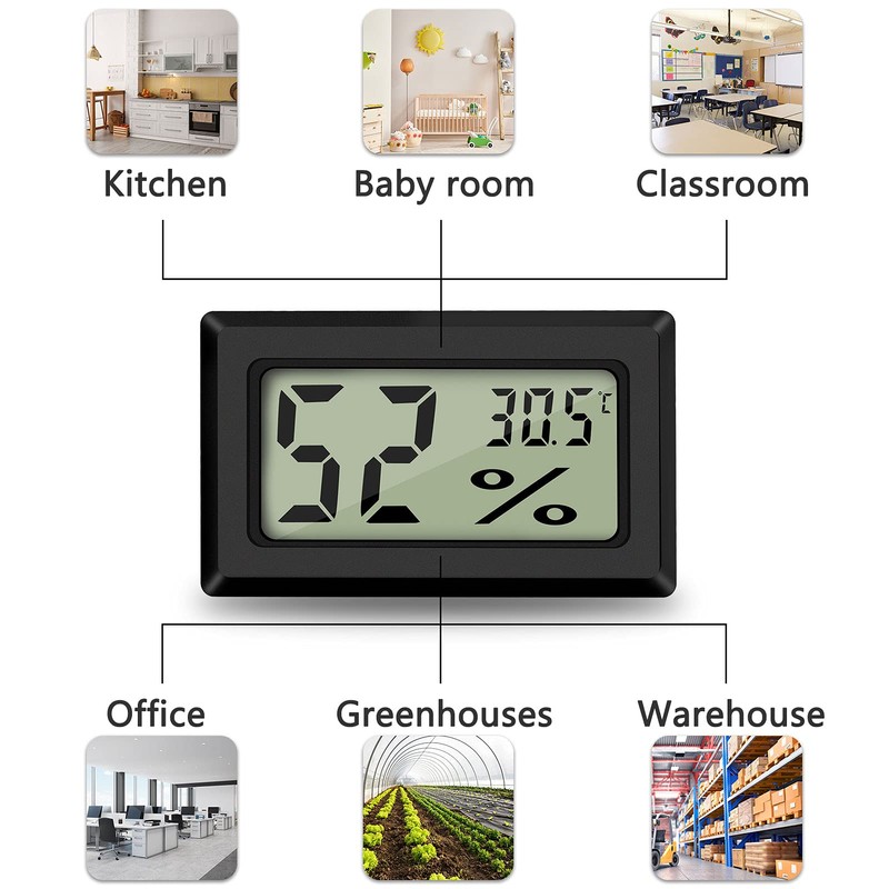 Thlevel 3 Pack Digital Thermometer Temperature Humidity Meter Mini Thermohygrometer
