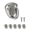Fuxxer® 5 x Solid Stainless Steel Hooks, Wall Hooks, Marine