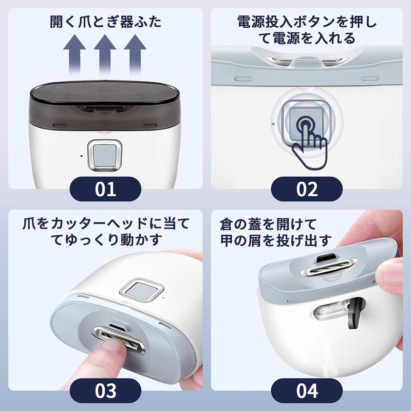 Rinzaku Electric Nail Clipper 2024 Model | Quiet Design, LED