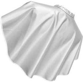 ULTECHNOVO Chal para Teñir el Cabello de Cuero Blanco, Cómodo y Fácil de Doblar, Capa Corta Adecuado para Barberías y Salones de Belleza