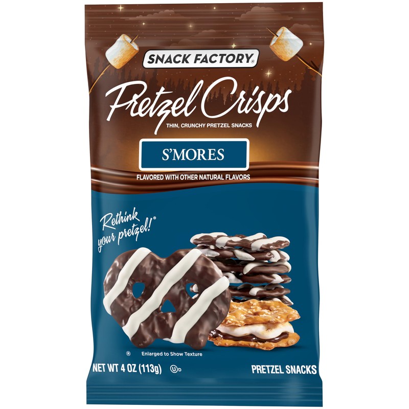 Snack Factory S'mores Pretzel Crisps, 4 Oz Bag