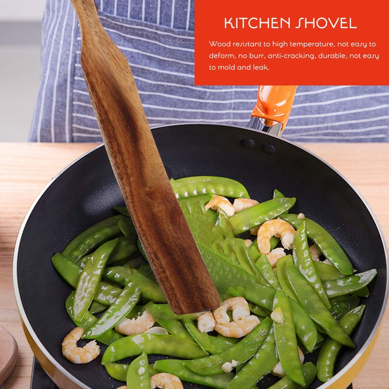 Wooden Spurtle Set Wood Cooking Utensils Non Stick Wood Cookware
