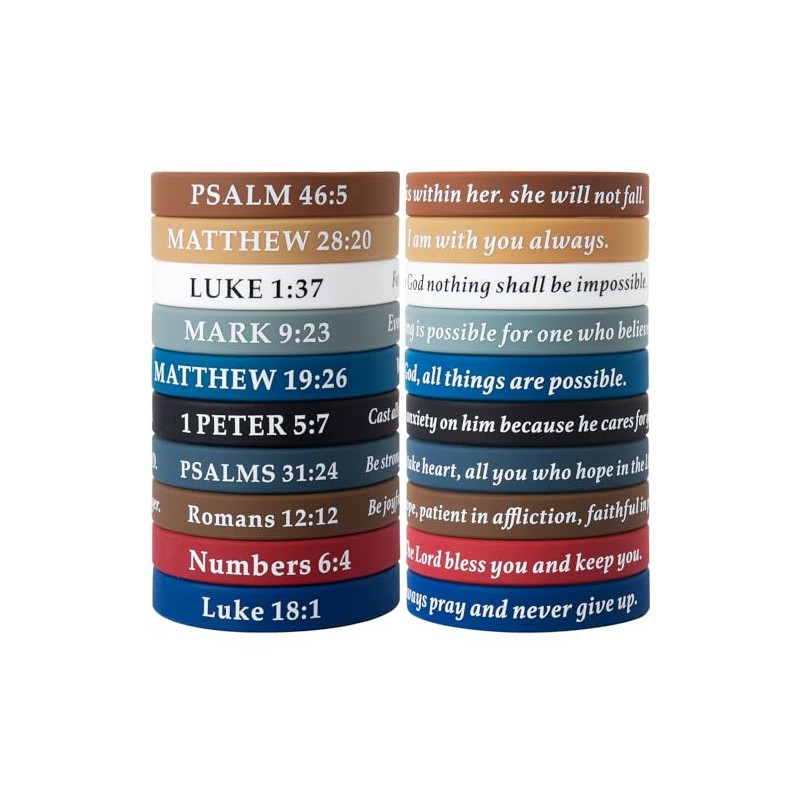 Motivational Bible Verses Rubber Bracelets for All Ages – Inspirational