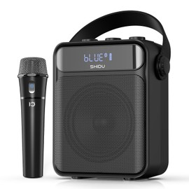 SHIDU 40W Voice Amplifier with Wireless Microphone Handheld, Wireless Voice Amplifier for Teacher, Bluetooth Power Amplifier Portable Megaphone for Classroom Speech Meeting Instructor Outdoor-S95