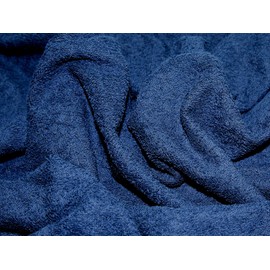 60" wide Cotton Loop Double Sided Towelling Fabric Navy Blue - per metre
