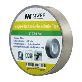 MWRF Source Conductive Cloth Fabric Adhesive Faraday Tape (1.0-inch x 65ft); EMI Grounding; RFID Signal Attenuation; Radio Frequency Signal Attenuation; Guitar Interference Shielding