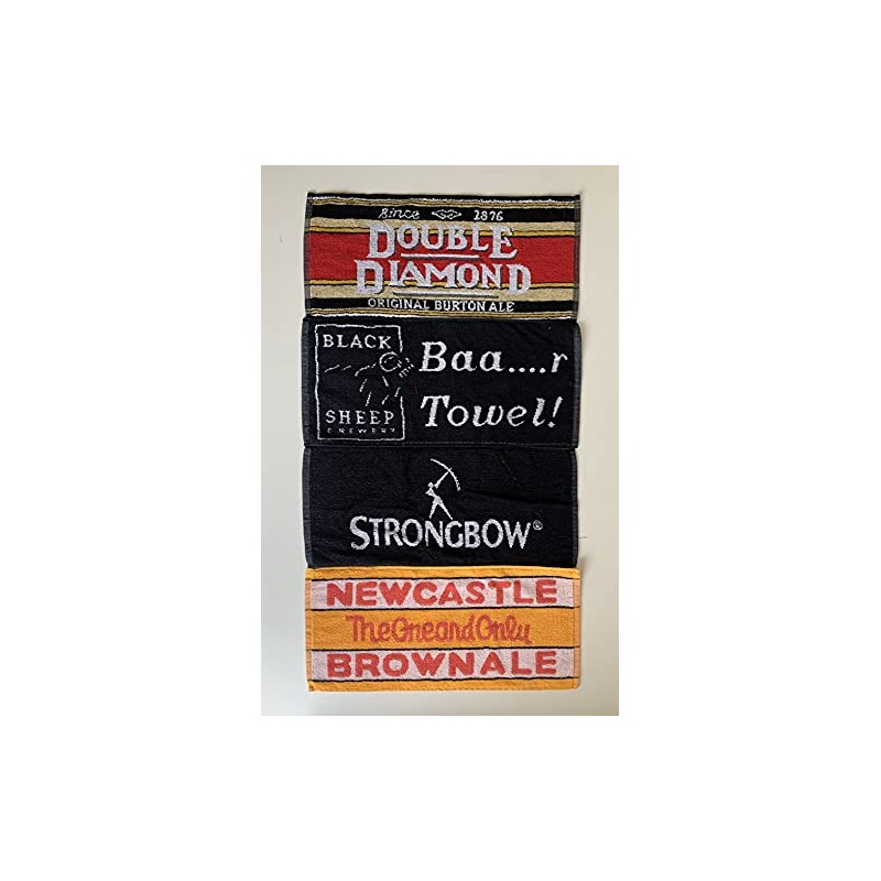 Pub and Bar Accessories Set of 4 Black Cotton Medium