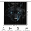Dark Night Black Wolf Shower Curtain Set for Bathroom, 4Pcs