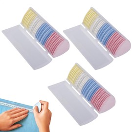 90pcs Triangle Chaco Pen Colorful Fabric Tailor Chalk Erasable Fabric Marker Pattern Sewing Tool Accessories with Box for Garment Sewing Marking Chaco