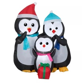 Gemmy Holiday Living  6-ft Lighted Penguin North Pole mailbox Christmas Inflatable