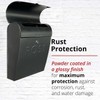 NACH Locking Black Wall Mount Mailbox, Durable Euro Black Mailboxes