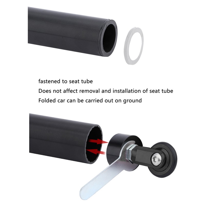 Folding Bike Seatpost Wheel Bicycle Pushing Accessories 412 Universal for