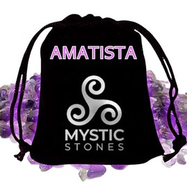 Essenciales Amethyst, 100% Naturstein, lindert Stress und verbessert den Schlaf – Mystische Steine – 160 g Energie und Harmonie 7-12 mm Amethyst