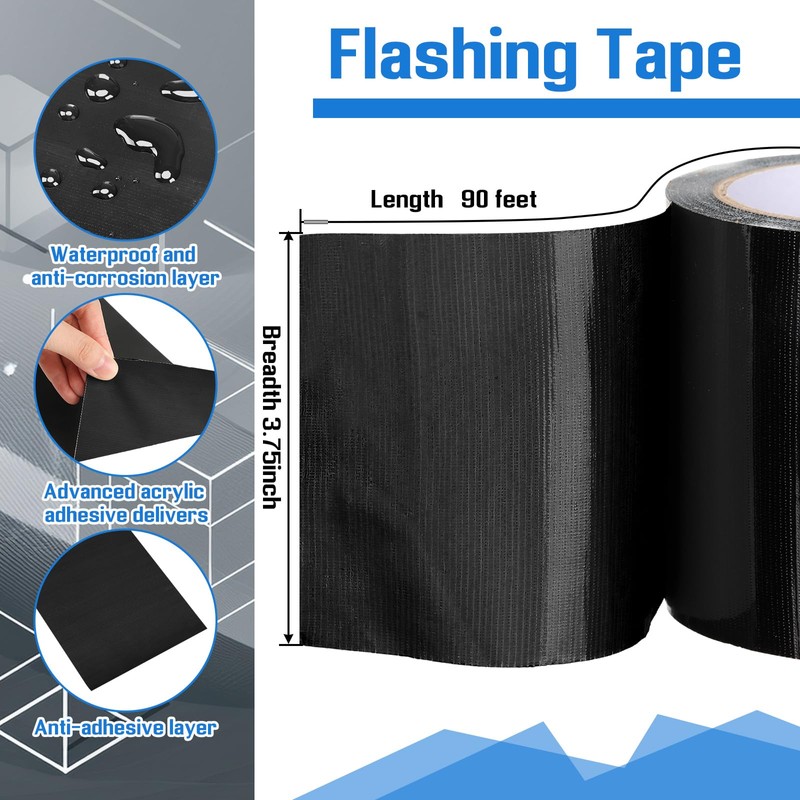 Feifeiya Window Flashing Tape 3.75 Inch x 90 ft Acrylic