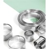 Cookie Cutters Stainless Steel Set ‌11 Pcs, Circle Crumpet Rings