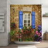 Nyngei 3D Digital Printing Home Garden Shower Curtain Stone Wall