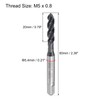 sourcing map M5 x 0.8 Spiral Flute Thread Tap, Metric