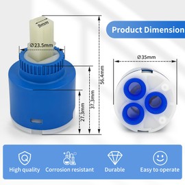 Tap Cartridge for Blanco Cartridge - Diameter 35 mm Cartridge Tap for Blanco Sink Accessories, Ceramic Cartridge for Blanco Linus, Replacement Cartridge for Blanco 121894 for Mixer Tap, Shower Fitting