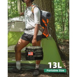 Tactical Lunch Box, RalChyez 13L Large Insulated Lunch Bag MOLLE Webbing Leakproof Thermal Cooler with Shoulder Strap Lunch Pail for Adult Men Women Office Work Camping Picnic Travel ACU Camo