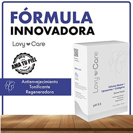 Lovy Care Pack 2x1 Serum Facial Celulas Madre+ Liposomas + Colageno 30 ml c/u Antienvejecimiento Tonificante Regeneradora Biogeneradora pH 5.5
