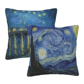 aipoase Starry Night Throw Pillow Covers 18 X 18 Inch Set of 2 Pillow Cases Decoration Cushion Cover for Bedroom Living Room Sofa Outdoor