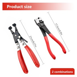 2 Stück Schlauchschellenzange, Schlauchentferner und Schellenzange Kfz Schlauchklemmenzange, Federbandschellenzange zum Entfernen und Installieren von Heizöl Wasserrohren