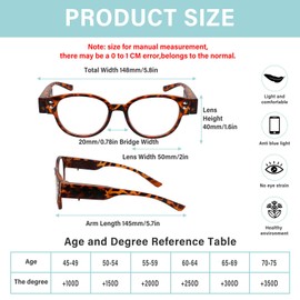 2 Pack Magnifying Glasses with Light Reading Glasses with Lights Bright LED Readers Lighted Reading Glasses Blue Light Blocking Glasses Magnifier Nighttime Reader for Women Men Lighted Eyeglasses+250