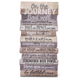 Lighthouse Christian Products On The Journey God Will Rustic Stacked Pallet 5 x 10 Wood Plaque