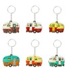 Camper Keychain 6pcs, Key Ring with Campervan Key Decoration Pendant