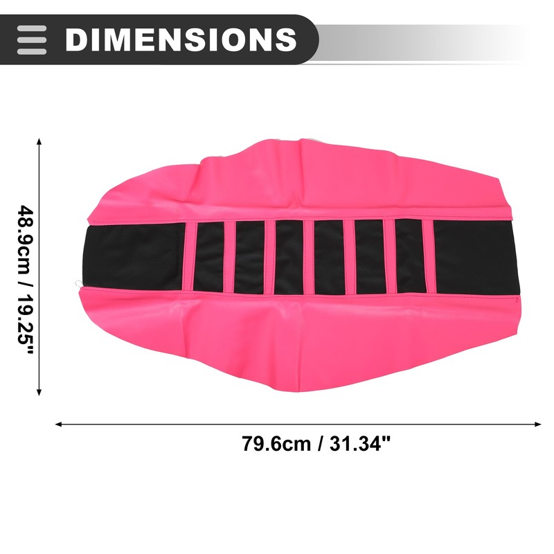 Motoforti Universal Motorcycle Seat Cover, Faux Leather, Pink, 1 Pc