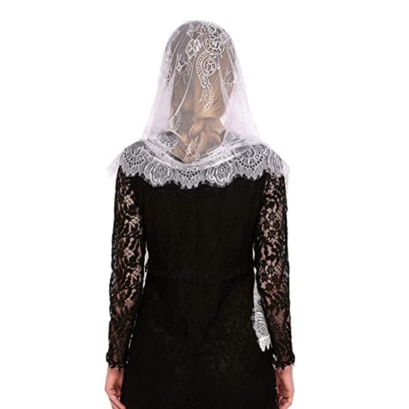 Uccellino Catholic Veil Church Mass Worship Stole with Attached Comb