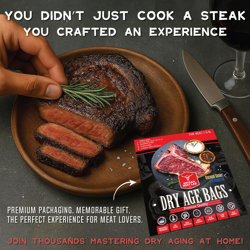 Dry Age Bag for Beef Steak. Easily Create Delicious DIY