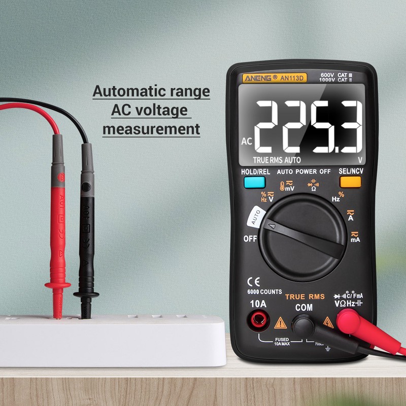 ANENG AN113D Digital Multimeter Electrical Meter 6000 Counts DC/AC Current