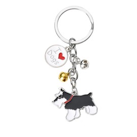 Dog Schnauzer Key Chains Gifts for Women Men Dog’s Keychain Charm for Backpacks Cute Schnauzer Related Gifts for Dog Owner Lover Gift for Birthday Christmas Puppy Animal Dog Key Ring Charms Pendant