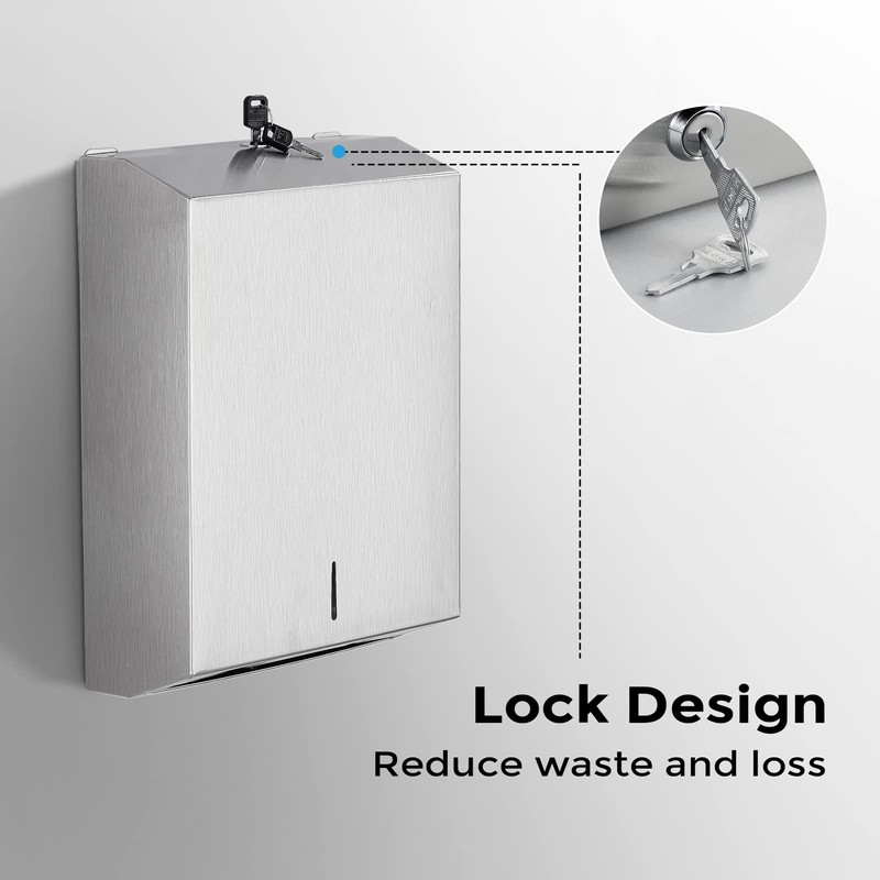 Paper Towel Dispenser Wall Mount - Multifold Trifold Paper Towel
