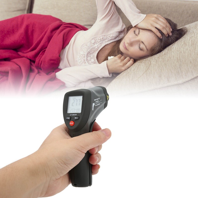 DT‑8863B Dual Lasers Infrared Thermometer Handheld Industrial Electronic Temperature Tester