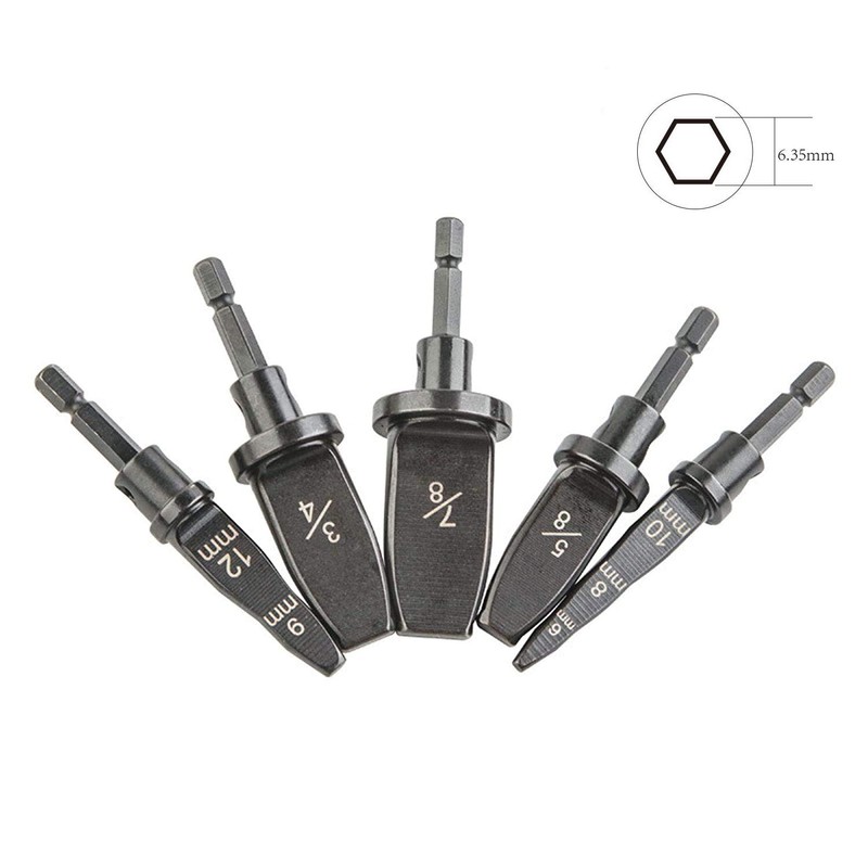 VideoPUP 5pcs Swaging Tool Drill Bit Set,Metric Pipe Expander Metric