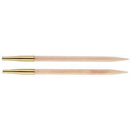 KnitPro KP35635 Basix Birch: Circular Knitting Pins: Interchangeable: Normal: 11.6cm x 4.00mm, Birchwood, Multi-Colour