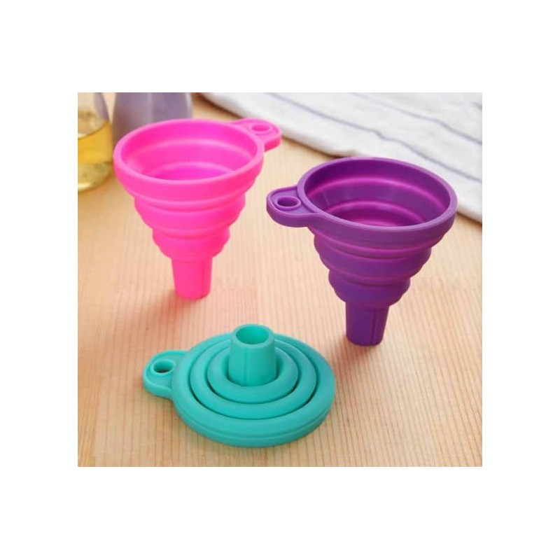Funnels for Kitchen Use, Food Grade Silicone Collapsible Kitchen Funnel