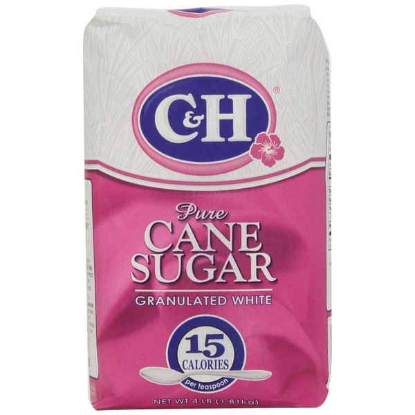 C&H Pure Cane, Granulated White Sugar, 4 lb
