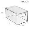 mDesign Plastic Deep Storage Bin Box Container with Lid and