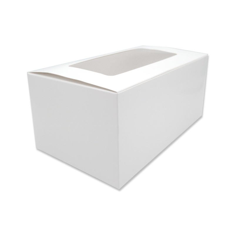 R&J 12 Pack - 2 Hole Cupcake Boxes, White Bakery