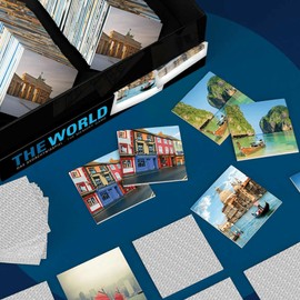 Remember World Travel Memory Game - Memory Game for Adults and Children from 4-44 Picture Pairs - Practical Magnetic Box - Gift Idea for Travel Lovers