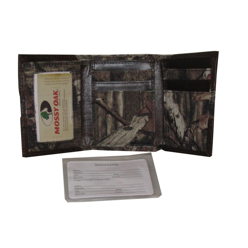 Deer - Mossy Oak Leather Nylon Tri-Fold