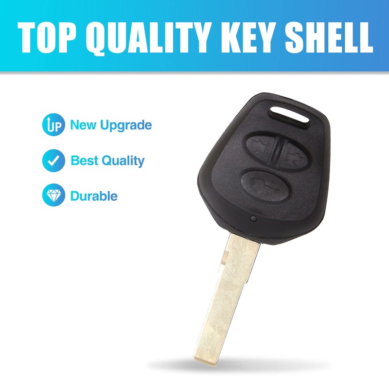 sourcing map New 3 Buttons Uncut Key Fob Remote Control